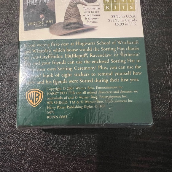 Harry Potter Sorting Hat Sticker Kit with Sorting Hat NWT - Picture 2 of 3